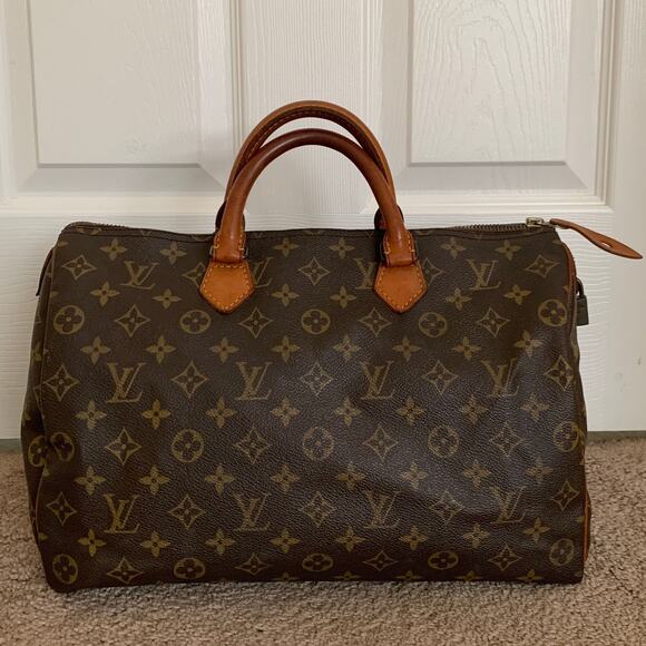 LV1028 Louis Vuitton speedy 35 women's monogram handbag - Picture 2 of 8